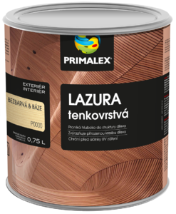 Primalex Lazura Tenkovrstvá * Syntetická tenkovrstvá lazura k vrchním nátěrům dřeva, matná. 1