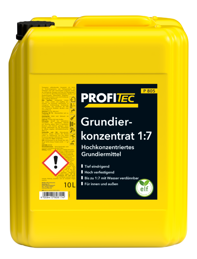 Profitec Grundierkonzentrat 1:7 * Akrylátová penetrace - koncentrát P 805 Profitec Grundierkonzentrat 1:7 * Akrylátová penetrace - koncentrát P 805
