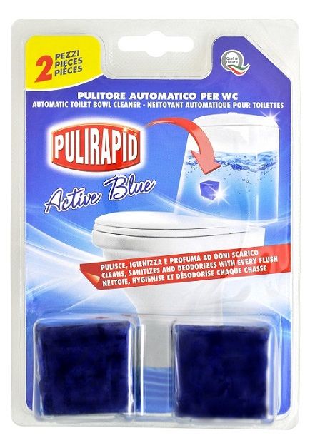 Pulirapid WC Cubo Active Blue 2 ks * Tablety do nádržky WC.1 Pulirapid WC Cubo Active Blue 2 ks * Tablety do nádržky WC.1