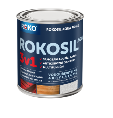 Rokosil Aqua 3v1 RK 612 * Samozákladující vodouředitelná barva 1