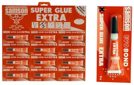 Samson Super Glue extra 3 g * Vteřinové lepidlo určené k lepení menších ploch.
