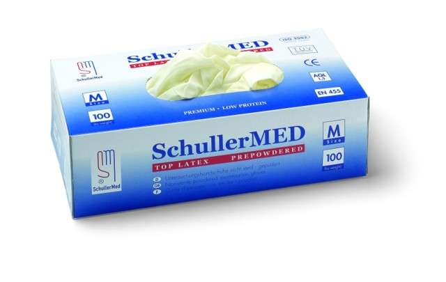 Rukavice Schuller Med Latex * Jednorázové latexové rukavice pro potravinářství. Rukavice Schuller Med Latex * Jednorázové latexové rukavice pro potravinářství.