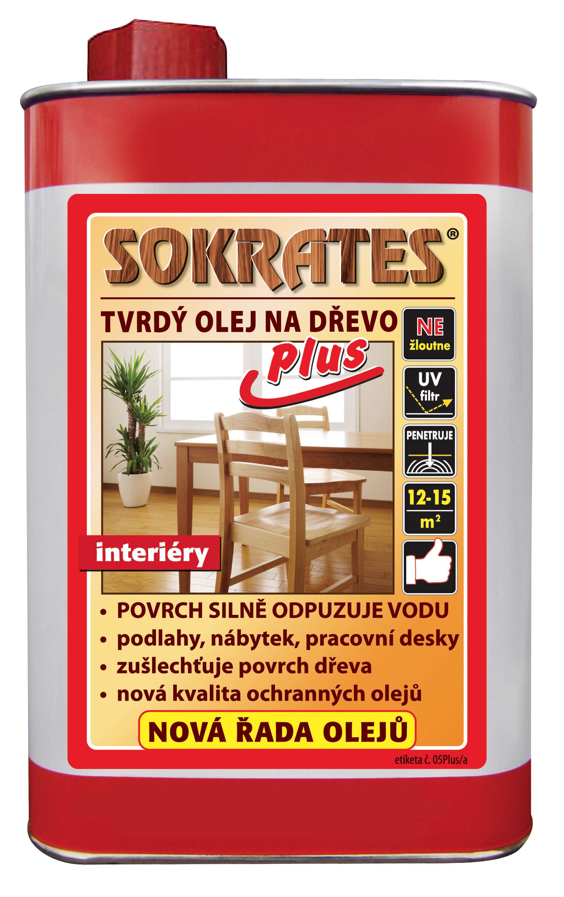 Sokrates Tvrdý olej na dřevo Plus * Tvrdý olej s vysokou plnivostí na dřevěné podklady. 1
