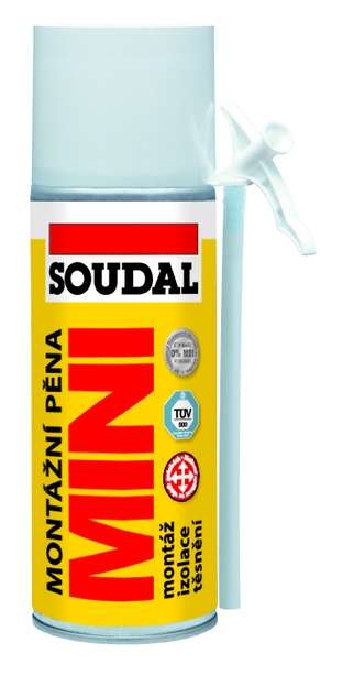 Soudal montážní pěna MINI 150 ml * Polyuretanová montážní pěna k okamžitému použití.