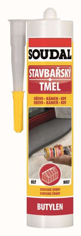 Soudal Stavbařský tmel * K těsnění spár s malým pohybem (max. 7%). Soudal Stavbařský tmel * K těsnění spár s malým pohybem (max. 7%).