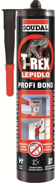 Soudal T-REX PROFI BOND 380 g * Lepidlo s okamžitou přilnavostí více než 125kg/m2.