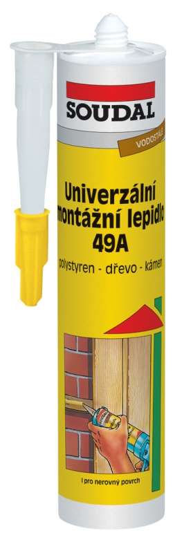 Soudal Univerzální montážní lepidlo 49A 300 ml * Univerzální montážní lepidlo na bázi SBR vhodné pro lepení polysterenu.