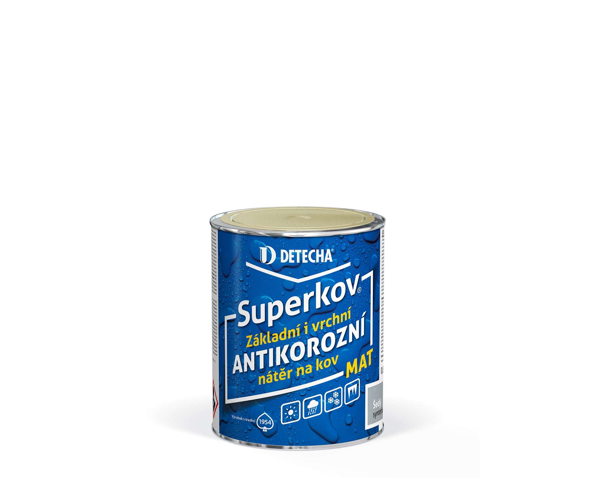 Detecha Superkov mat * Základní i vrchní antikorozní syntetická barva na kov. 1