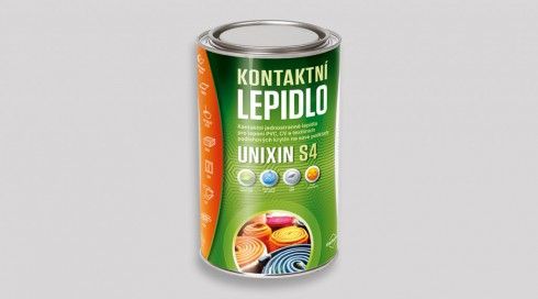 Unixin S4 0,25 L * Rozpouštědlové lepidlo pro pokládku měkkých krytin.